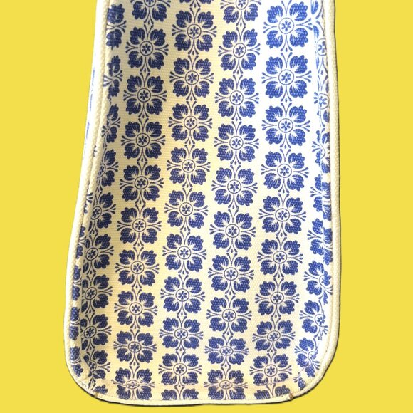 Nanette Lepore Blue & White canvas and Leather Hand Bag with Shoulder Strap NWOT - Picture 7 of 12
